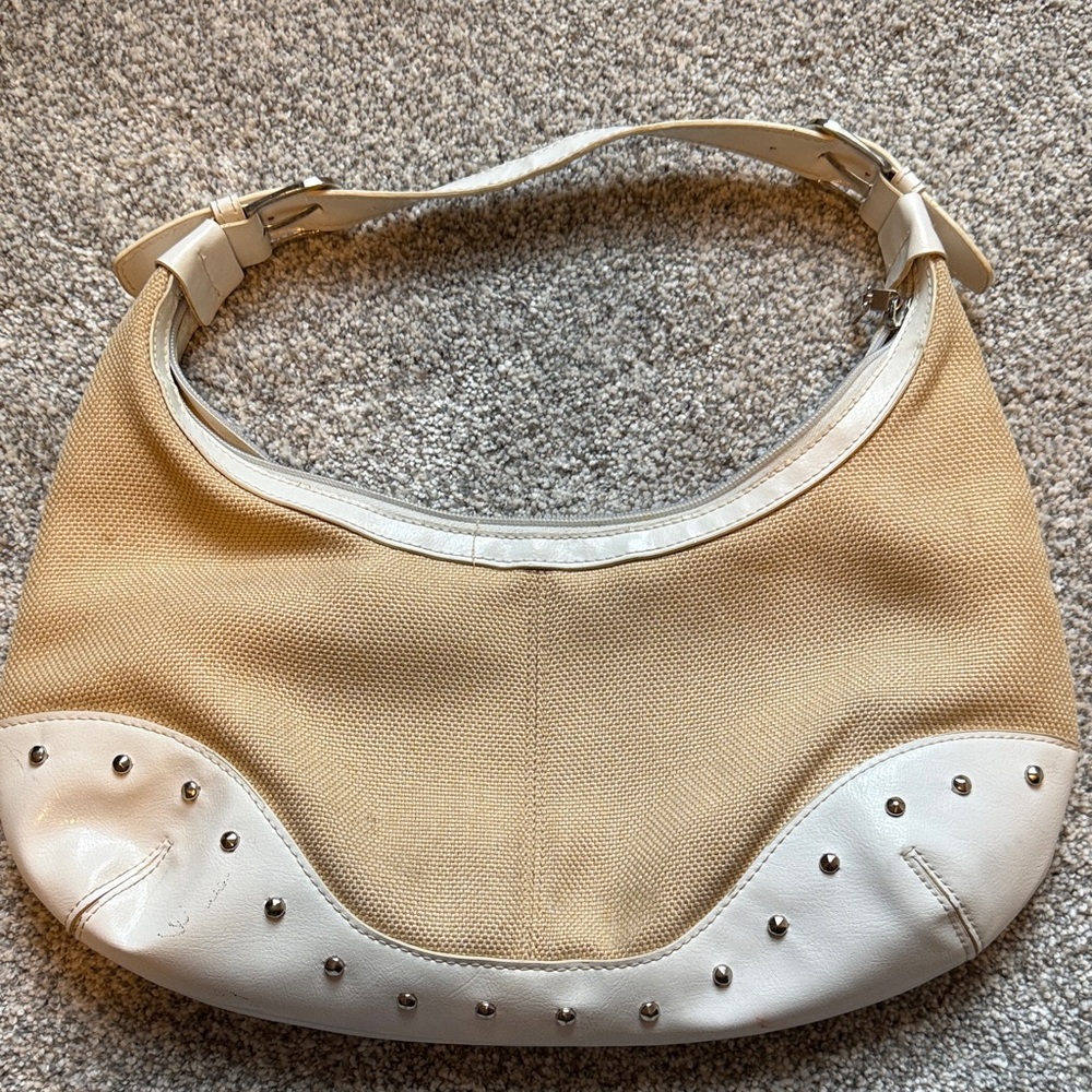 Stylish Tan and White Women's Bag